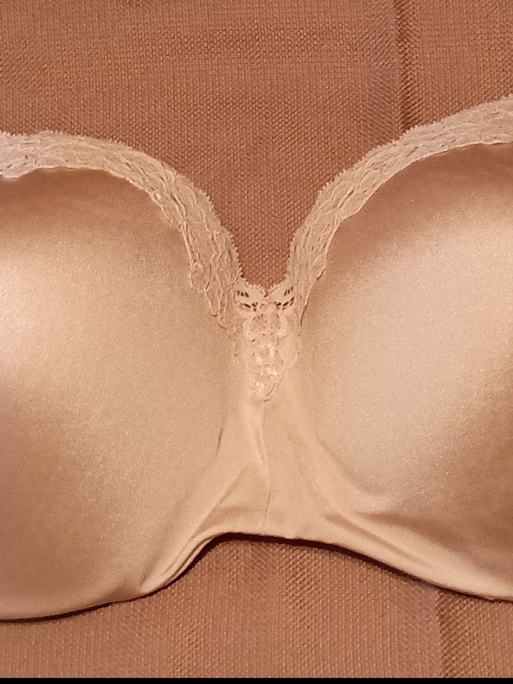 Women's Smooth Lace-Trim Underwire Playtex Bra - Nude